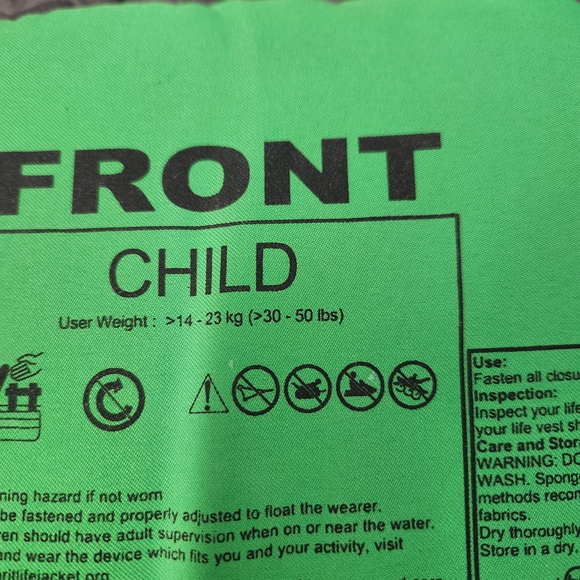 Kids Swim Puddle Jumper - Green and Blue - Picture 4 of 4